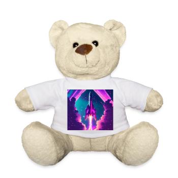 Rakete Retro Stil 80er Jahre - Teddy - Weiß - Vorne