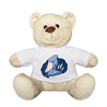 Shoebill Bird Ornithologist Forest I Gift - Teddy Bear - white - Front