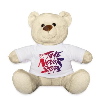 Le temps ne s’arrête jamais - Nounours - blanc - Devant
