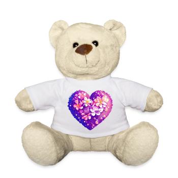 Fiançailles Saint-Valentin Mariage Amour Fête des mères - Nounours - blanc - Devant
