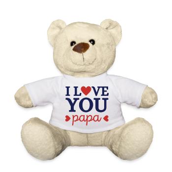 I Love You Papa - Nounours - blanc - Devant