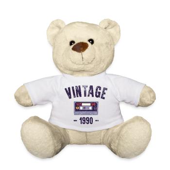 Vintage 1990 Cassette Design - Nounours - blanc - Devant