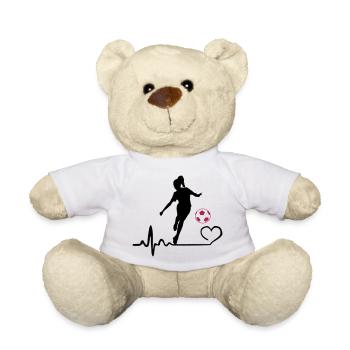 Fußballerin Herzschlag - Teddy - Weiß - Vorne