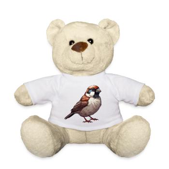 Petit moineau - Nounours - blanc - Devant