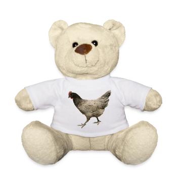 poulet gris - Nounours - blanc - Devant