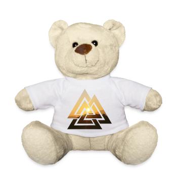 Valknut Wotansknoten Walhalla Sonne - Teddy - Weiß - Vorne