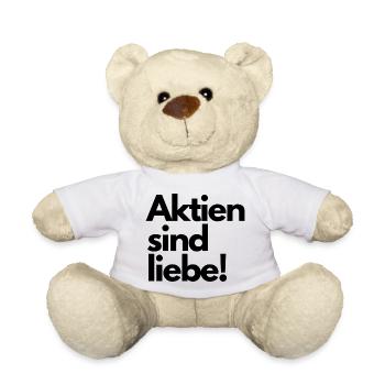 Aktien sind liebe! - Teddy - Weiß - Vorne