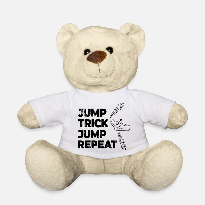 Répétition de trampoline - Nounours - blanc