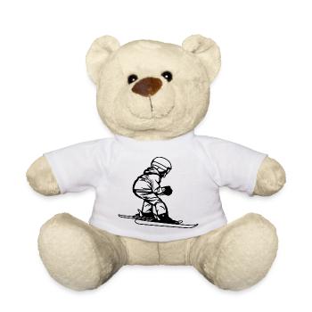 Skifahrer Kind - Teddy - Weiß - Vorne