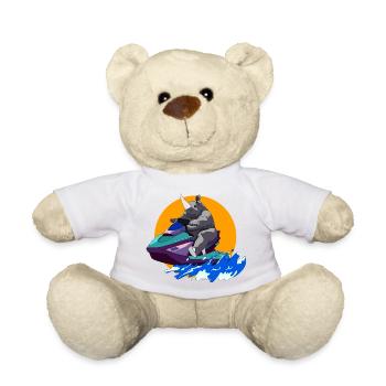 Jet Ski Rhino Rhino Loco Animal Squad - Teddy Bear - white - Front