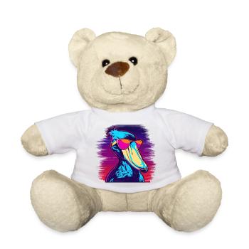 Shoebill Bird Ornithologist Forest I Gift - Teddy Bear - white - Front