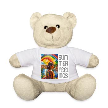 Sentiment d’été: Arc-en-ciel sur un Brésilien - Nounours - blanc - Devant