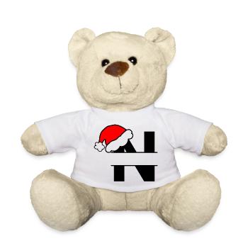 Weihnachtsalphabet Buchstabe N zum Personalisieren - Teddy - Weiß - Vorne