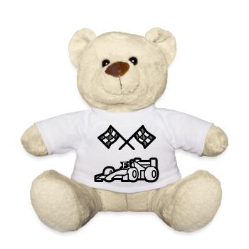 MYST3RCORP RACING BLACK - Teddy Bear - white - Front