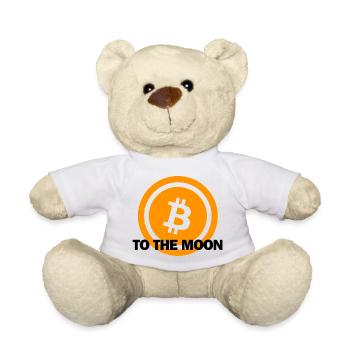 Bitcoin to the moon - Teddy Bear - white - Front