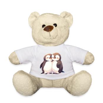 Pingouin Coeur Amour Mignon Câlin Pingouin Amour - Nounours - blanc - Devant