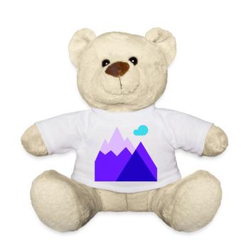 Mountain, Skiing, Downhill Skiing - Teddy Bear - white - Front