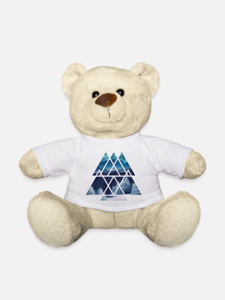 Azure Mountain Geometrie - Teddy - Weiß