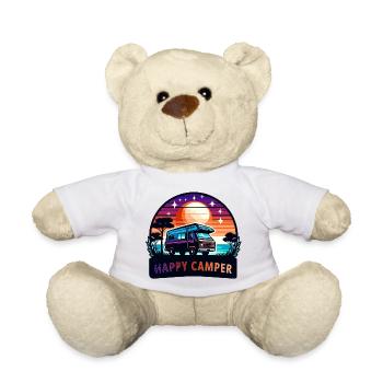 Sunset  Happy Camper Van - Teddy Bear - white - Front