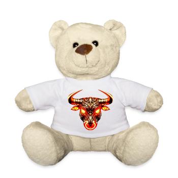 Bull - Teddy Bear - white - Front