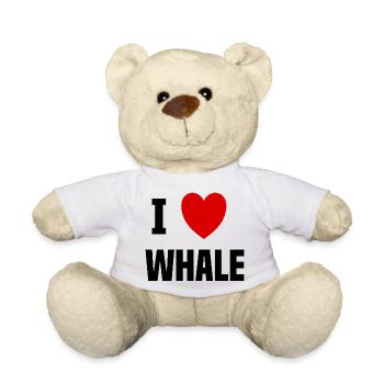 I love Whale - Teddy Bear - white - Front