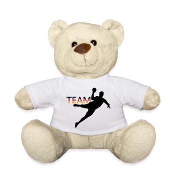 Handballer, équipe d’Allemagne, Championnat d’Europe Symbole - Nounours - blanc - Devant