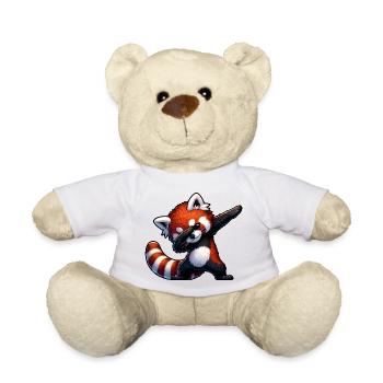 Roter Panda Dab – Kawaii Tanz Motiv - Teddy - Weiß - Vorne