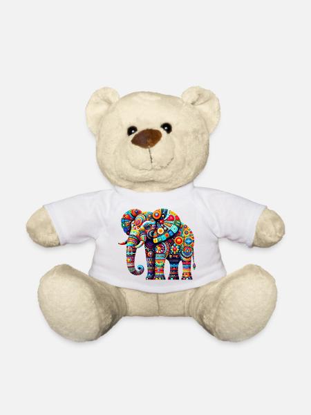 Elefant - Teddy - Weiß