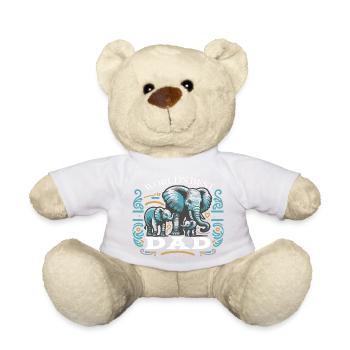 vatertag papa 2 kinder dad daddy elefant papafant - Teddy - Weiß - Vorne