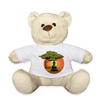 Buddha Monk Namaste Buddhism I Gift - Teddy Bear - white - Front