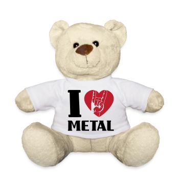 J’adore le métal - Nounours - blanc - Devant