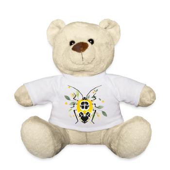 Runibia decorata Creepy Crawly Yellow Black with Foliage - Teddy Bear - white - Front