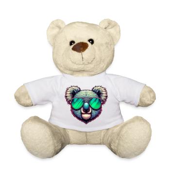 Koala mit grüner Sonnenbrille - Teddy - Weiß - Vorne