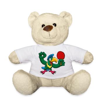 Ping Pong Champion Design Table Tennis und - Teddy - Weiß - Vorne