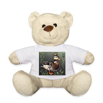 Ente mit Krone - Teddy - Weiß - Vorne