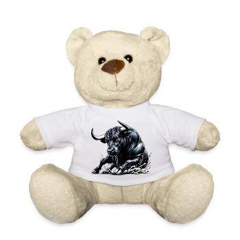 Bull - Teddy Bear - white - Front