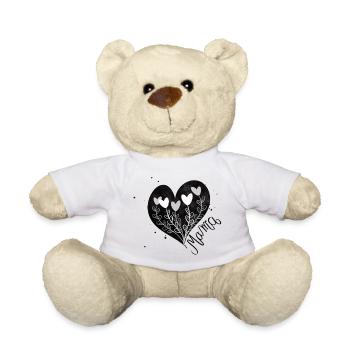 Cœur de maman Fête des mères - Nounours - blanc - Devant