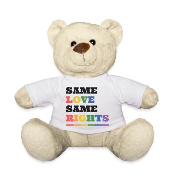 LGBTQ Pride Month - Gleiche Liebe, gleiche Rechte - Teddy - Weiß - Vorne