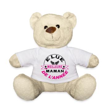 Elue meilleure maman de l'année - Nounours - blanc - Devant