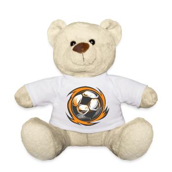 Soccer Illustration - Teddy Bear - white - Front