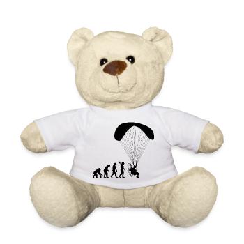 Motorschirmfahren Menschliche Evolution Lustig - Teddy - Weiß - Vorne