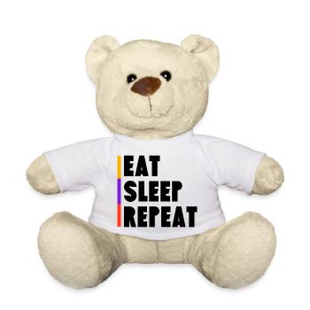 Eat - Sleep - Repeat - Teddy - Weiß - Vorne
