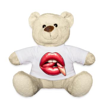 Attraktive rosa Lippe - Teddy - Weiß - Vorne