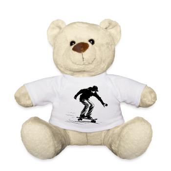 Skateboard Boy Graphic - Teddy Bear - white - Front