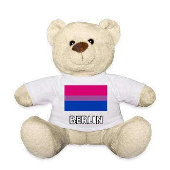 Bi Pride Flag Berlin - Teddy Bear - white - Front