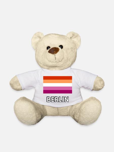 Lesbische Pride-Flagge Berlin - Teddy - Weiß