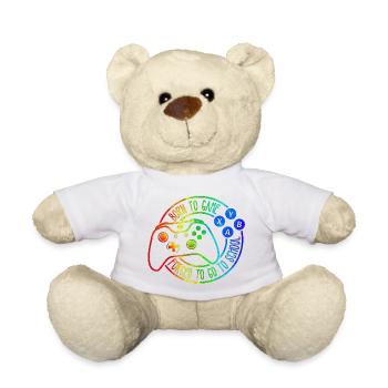 Gamer Jeu En Ligne Jeux Sur Ordinateur Arcade Neon - Nounours - blanc - Devant