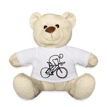 Radfahrer Zeichnung - Teddy - Weiß - Vorne