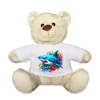 Shark - Teddy Bear - white - Front