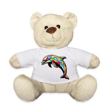 Dolphin - Teddy Bear - white - Front